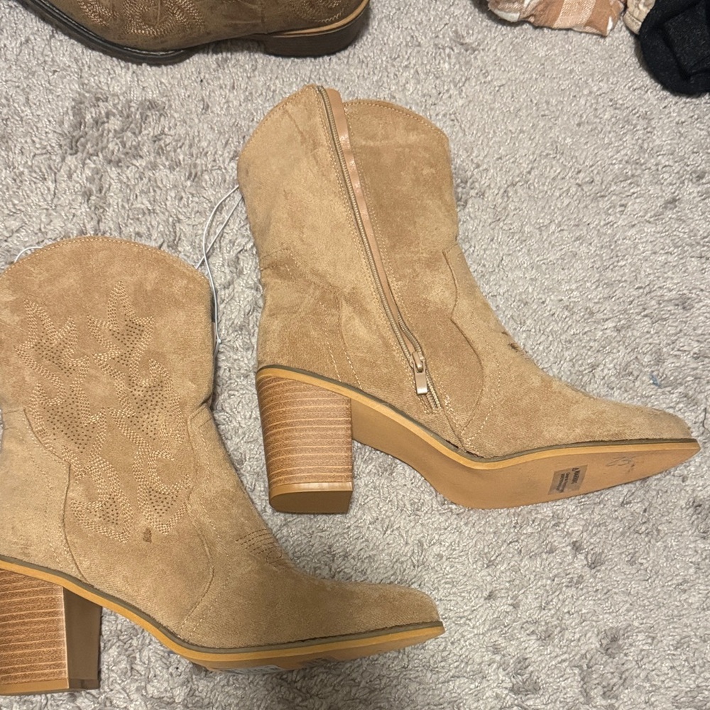 Tan Suede Ankle Boots